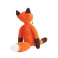 12173 - Gehäkeltes Kuscheltier Fuchs FRED - sitzend von hinten