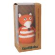 Gehäkeltes Stehaufmännchen Fuchs FRED - in Geschenkverpackung