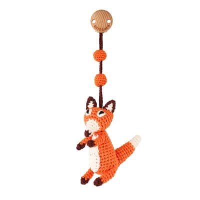 Gehäkelter Spielbogenanhänger Fuchs FRED
