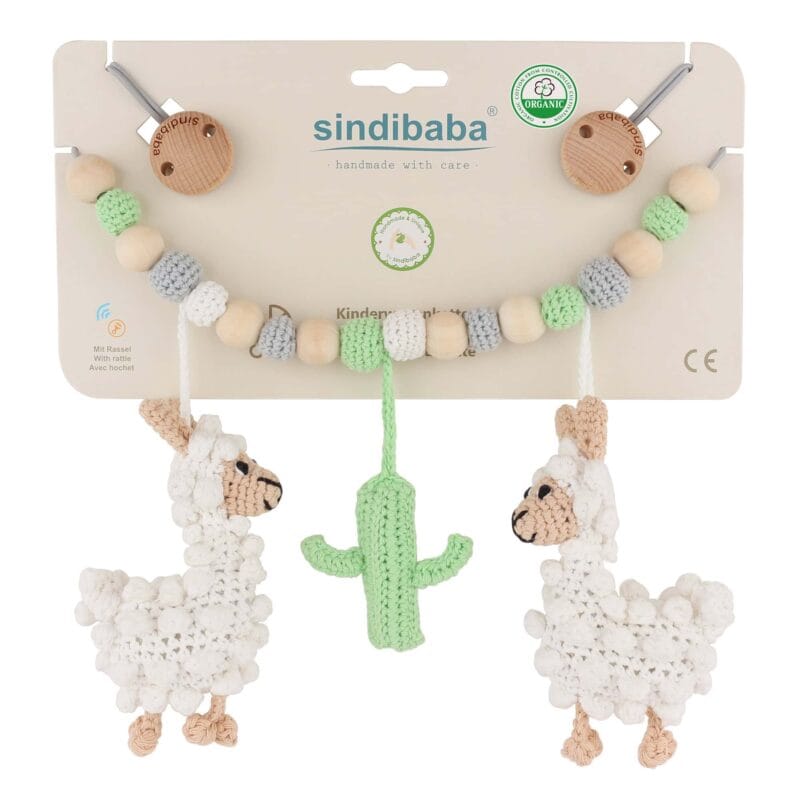 12489-Gehaekelte-Kinderwagenkette-Lama-LUKE-Bio-Verpackung Gehäkelte Kinderwagenkette Lama LUKE Bio - Verpackung
