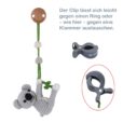 Gehäkeltes Kinderwagenspielzeug Koala COCO - Clip mit Klammer ersetzen