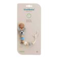 Gehäkelte Schnullerkette mit Namen - Hase BOBBY in Blau - Verpackung