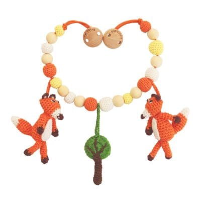 Gehäkelte Kinderwagenkette Fuchs FRED