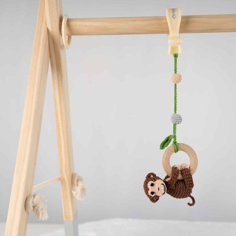 12523-Babyspielzeug-Spielbogenanhaenger-Affe-braun Babyspielzeug Spielbogenanhänger Affe braun