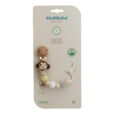 12527 - Gehäkelte Schnullerkette Affe CHARLIE in Braun (BIO) Verpackung