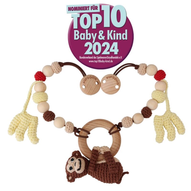 12532-3in1-Kinderwagenkette-Affe-CHARLIE-Bio-mit-Auszeichnungs-Siegel 12532-3in1-Kinderwagenkette-Affe-CHARLIE-Bio-mit-Auszeichnungs-Siegel
