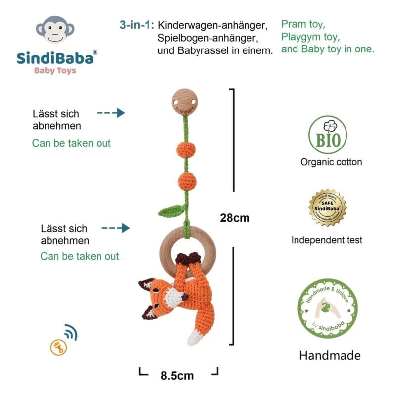 12545-3in1-Haengespielzeug-Babyrassel-Fuchs-FRED-Bio-Infografik 3in1 Hängespielzeug & Babyrassel Fuchs FRED (Bio) - Infografik