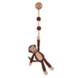 Gehäkelter Spielbogen-Anhänger Affe CHARLIE aus Bio-Baumwolle mit Holzclip.