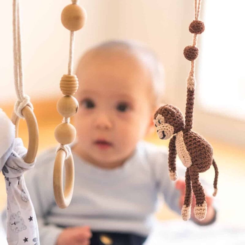 12551-2in1-Spielbogenanhanger-Affe-CHARLIE-Bio-mit-Baby 12551 - 2in1 Spielbogenanhänger Affe CHARLIE Bio - mit Baby