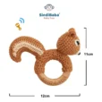 Infografik zur Ringrassel Eichhörnchen NUTTY mit Maßangaben und Produktinformationen