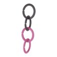 Babyspielzeug Befestigungsringe in Rosa & Grau - 1 Set à 4 Stück