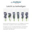 Infografik - Spielzeugklammern in Grau sind leicht zu befestigen