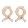 Spielzeug Befestigungsklammern in Beige - 2er Set