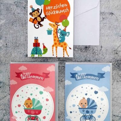 Persönliche Grußkarte hinzufügen - ein Geschenk-Service von SindiBaba